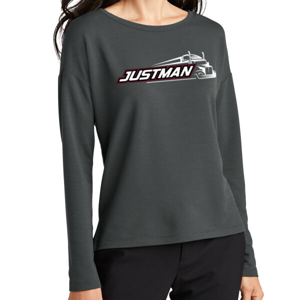 Mercer+Mettle™ Women's Stretch Drop Shoulder Pullover - Printed Logo Thumbnail