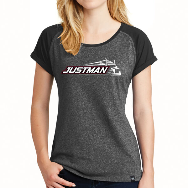 New Era® Ladies Heritage Blend Varsity Tee - Printed Logo Thumbnail