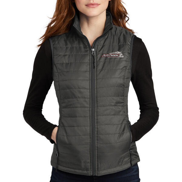 Port Authority® Ladies Packable Puffy Vest - Embroidered Logo Thumbnail