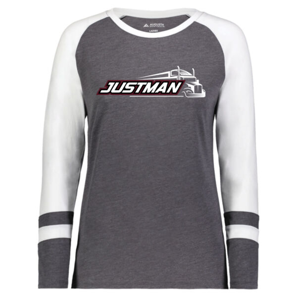 Augusta Sportswear - Women's Triblend Fanatic 2.0 Long Sleeve T-Shirt - Printed Logo Thumbnail