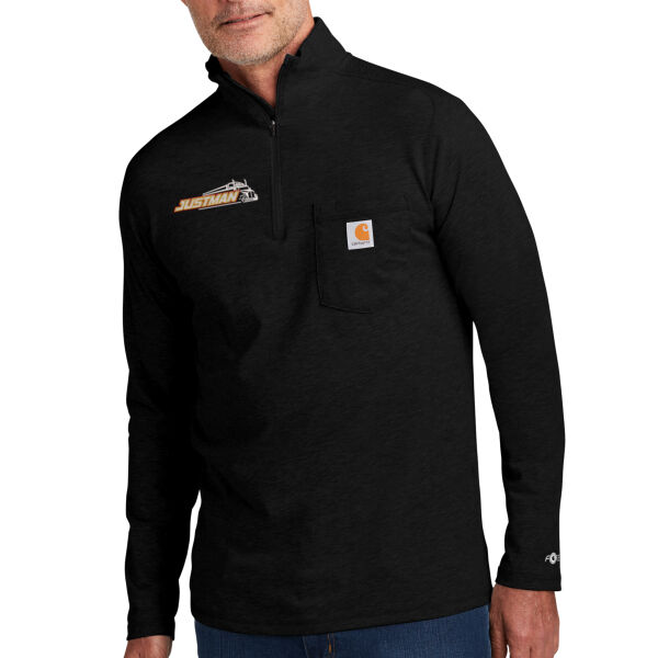 Carhartt Force® 1/4-Zip Long Sleeve T-Shirt - Embroidered Logo Thumbnail
