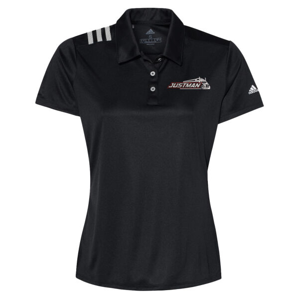 Adidas - Women's 3-Stripes Shoulder Polo - Embroidered Logo Thumbnail