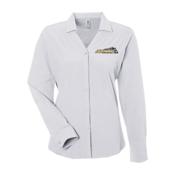 CORE365 - Women's Ultra UVP Long Sleeve Marina Shirt - Embroidered Logo Thumbnail