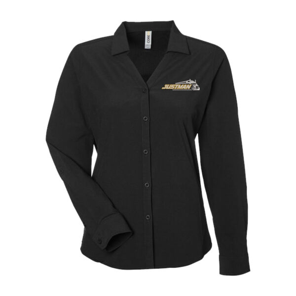 CORE365 - Women's Ultra UVP Long Sleeve Marina Shirt - Embroidered Logo Thumbnail