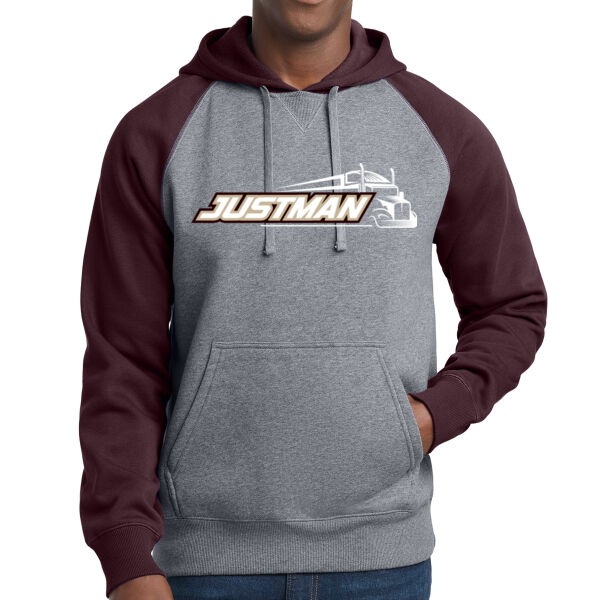 Sport-Tek - Raglan Colorblock Pullover Hooded Sweatshirt - Printed Logo Thumbnail