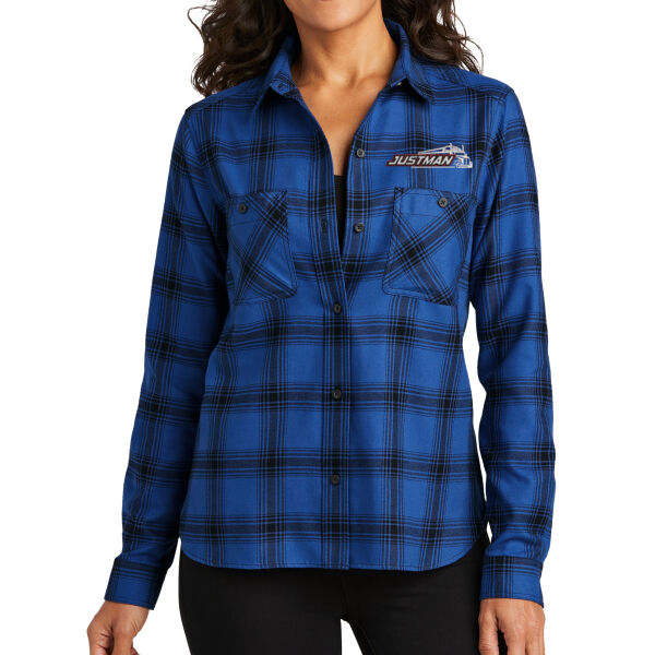 Port Authority - Women's Plaid Flannel Shirt - Embroidered Logo Thumbnail