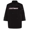Ten Pearl Button Black Chef Coat Thumbnail